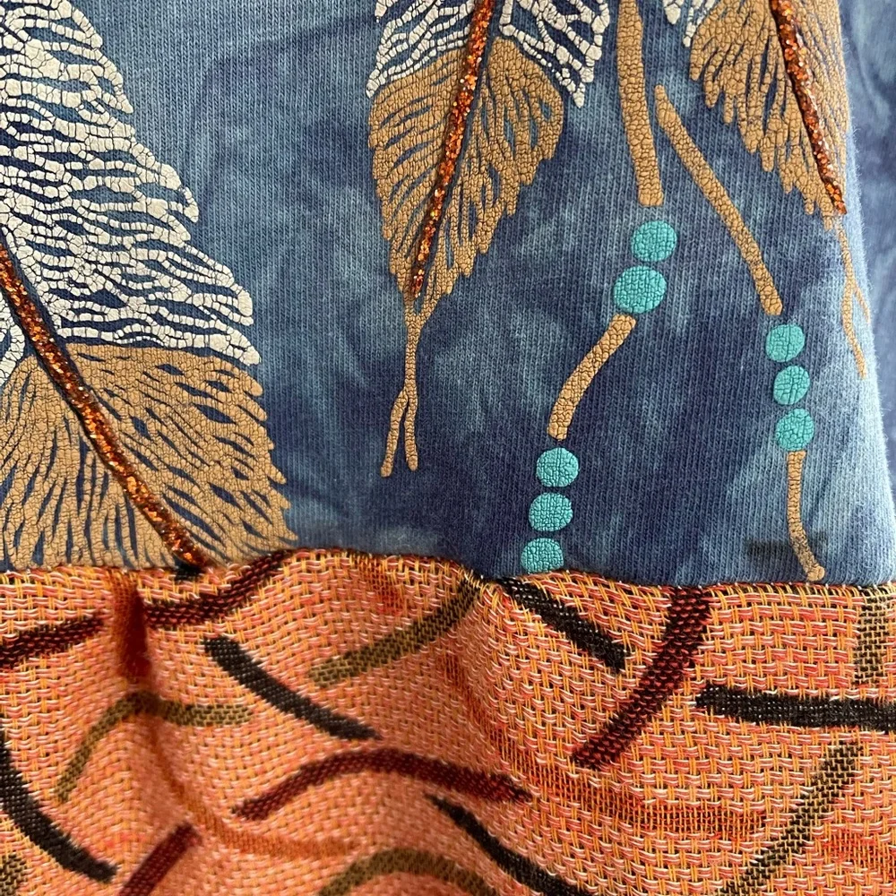 Upcycled boho maxi t-shirt dress. - Picture 11 of 11